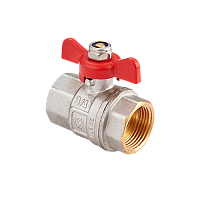 Фото: Кран шаровый полнопроходной В/В 1/2" бабочка MVI